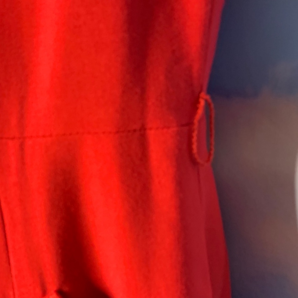 Sandra Darren- Red Button Up Wrap Around Dress 8 - image 8